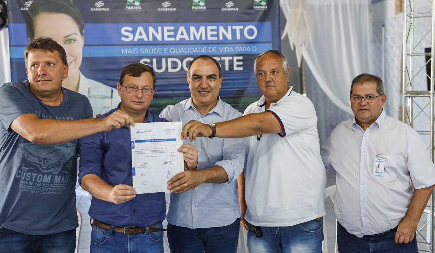 Sanepar anuncia estação de tratamento de esgoto e água para o interior de Nova Prata do Iguaçu