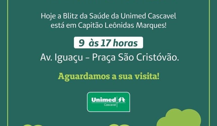 Blitz da Unimed hoje em Capitão