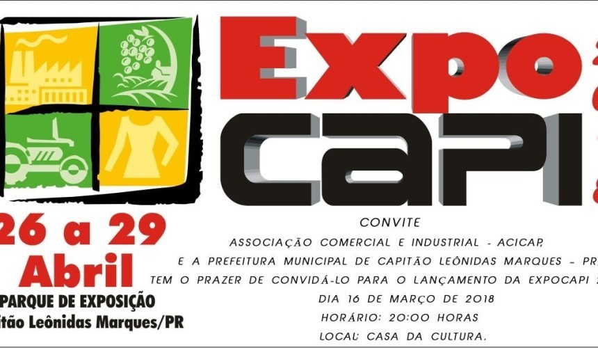 Expocapi 2018 será lançada hoje à noite em Capitão
