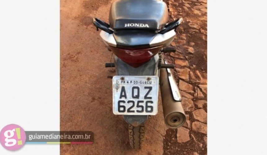 PM de Vera Cruz do Oeste recupera moto furtada  em Nova Prata do Iguaçu