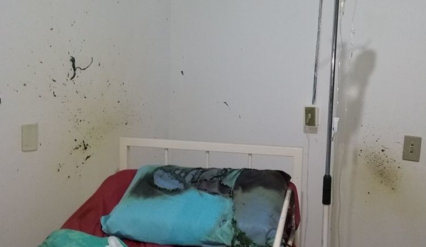 Principio de incêndio no Hospital de Lindoeste