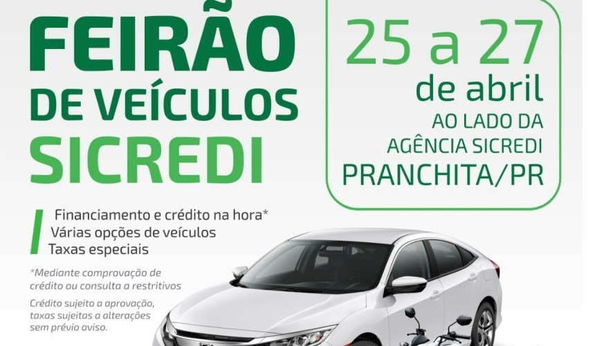 Feirão de Veículos volta com condições imbatíveis em Pranchita