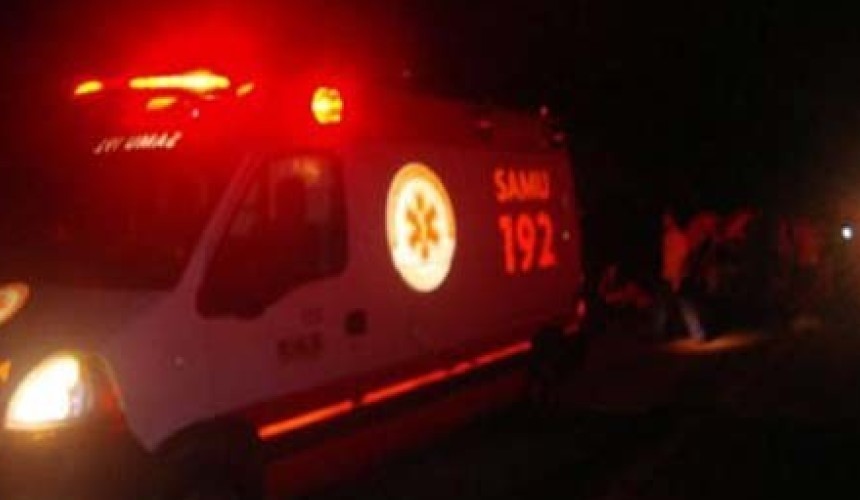 Colisão entre moto e carro deixa  uma pessoa ferida na Linha Malvari  em Capitão