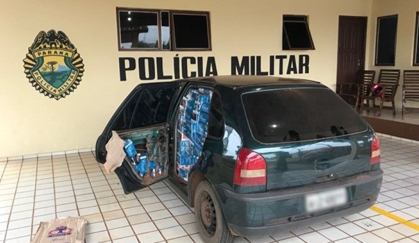 Polícia Militar de Nova Prata apreende carga de cigarros que era transportada para Francisco Beltrão