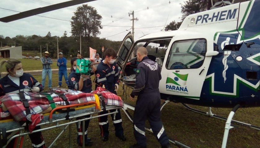 Helicóptero do Consamu socorre vítima de grave acidente em Capitão