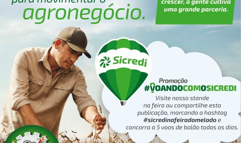 Sicredi leva novidades e voo cativo de balão para a Feira do Melado