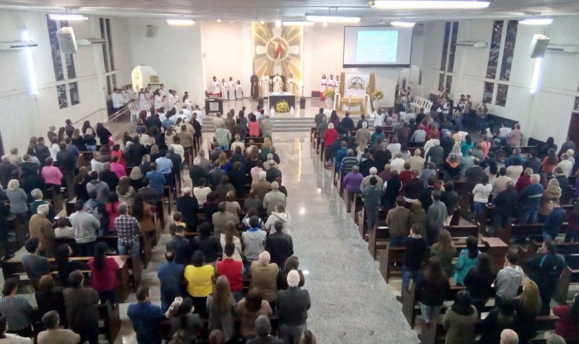 Celebração eucarística abre ano jubilar e igreja fica lotada em Capitão