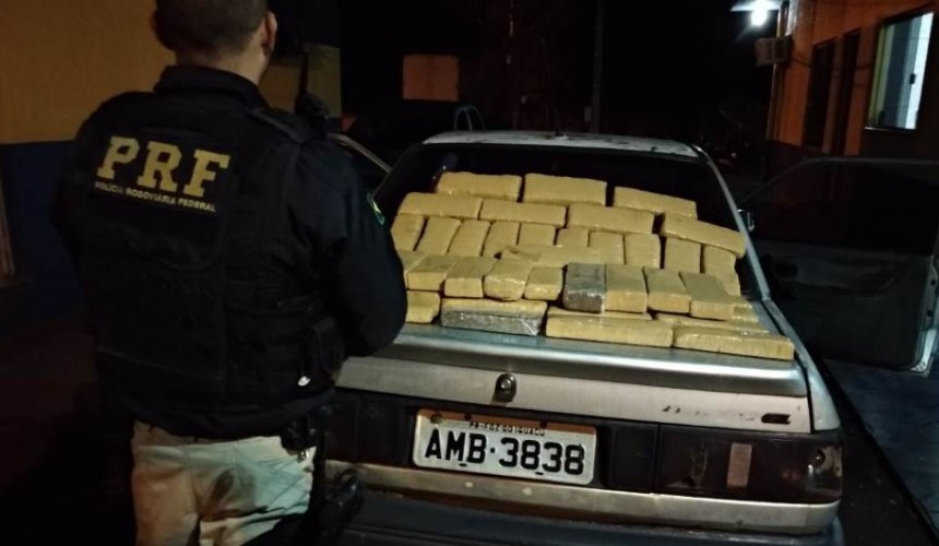 PRF apreende 29 Kg de maconha em Lindoeste