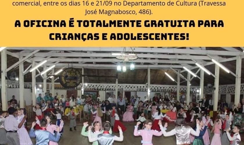 Curso de dança gaúcha abrirá matriculas na próxima semana em Capitão