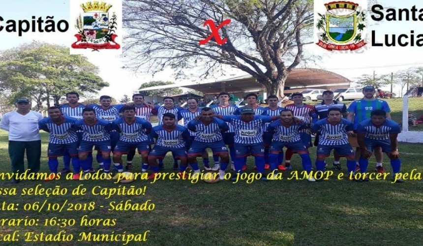 Capitão enfrenta amanhã Santa Lúcia no Regional de Futebol de Campo