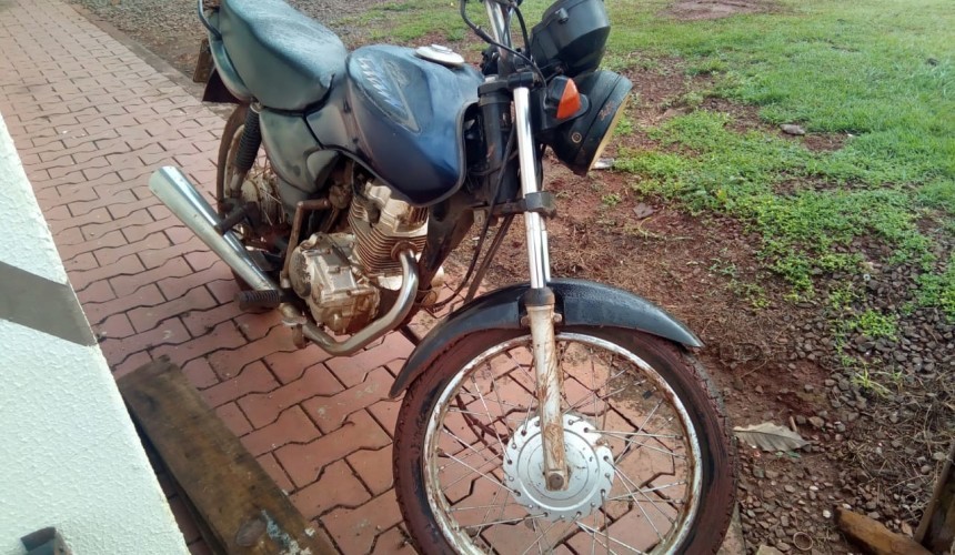 PM recupera motocicleta furtada no distrito de Bom Jesus em Capitão