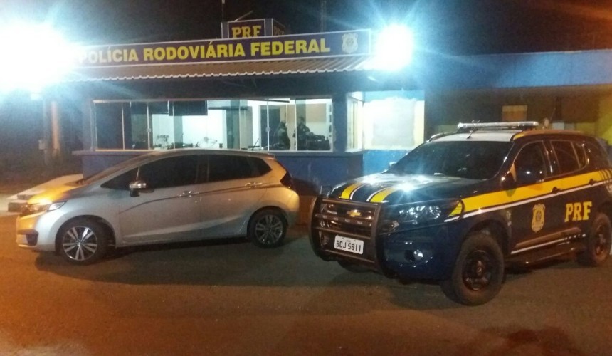 Honda Fit furtado no Rio Grande do Sul é recuperado na BR 163, em Santa Lúcia