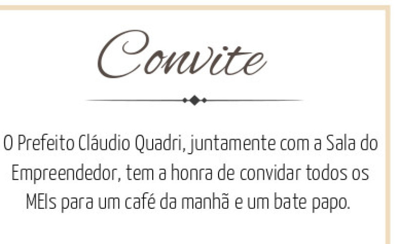 Microempreendedores de Capitão são convidados para o Café com o Prefeito