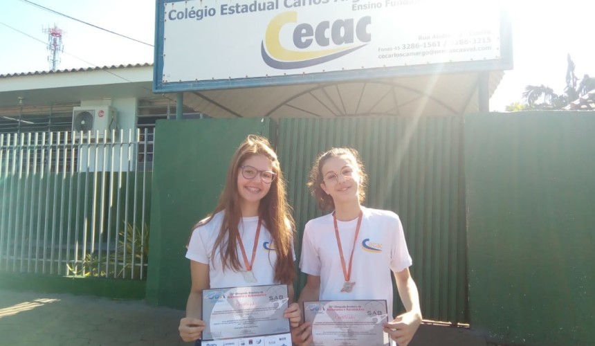 Alunas do CECAC conquistam medalha de bronze na Olimpíada Brasileira de Astronomia e Astronáutica