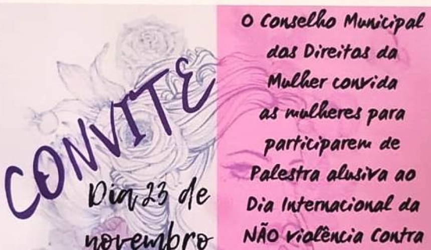 Palestra marca hoje em Capitão o Dia internacional da NÃO violência contra a mulher
