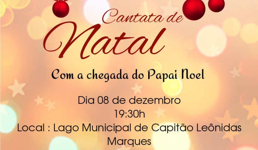 Cantata de Natal marcará início das atividades de fim de ano no lago municipal de Capitão