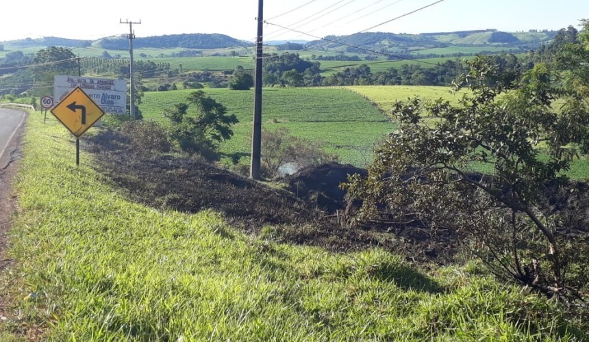 Bombeiros combatem incêndio ambiental em Boa Vista da Aparecida