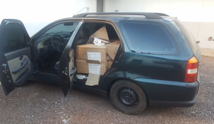 Veículo carregado com cigarros é apreendido pela PRF na BR-163