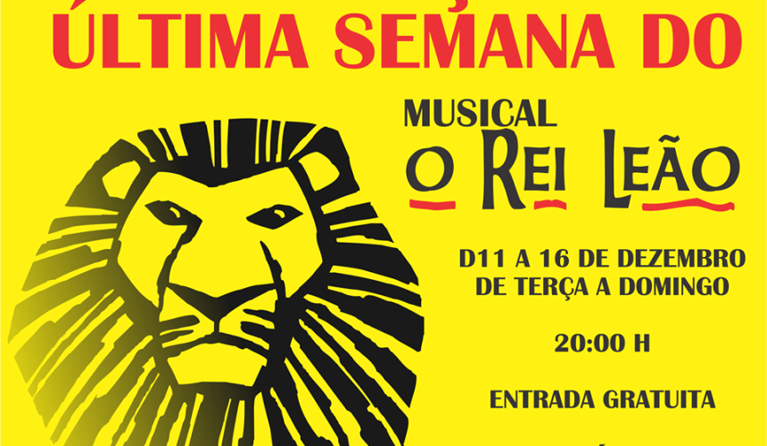 Espetáculo O Rei Leão entra em sua última semana de apresentações na Nova Igreja Batista de Capitão