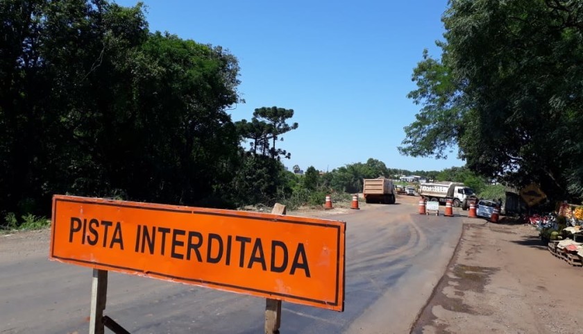 BR 163: Trânsito começa a ser desviado por dentro do município
