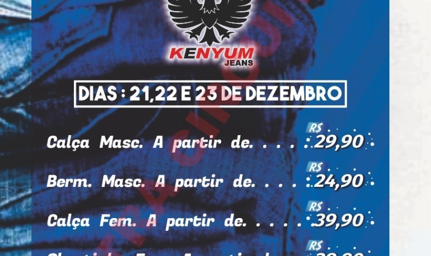 Começou o tradicional Feirão do Jeans na indústria Kenyum no Bom Jesus