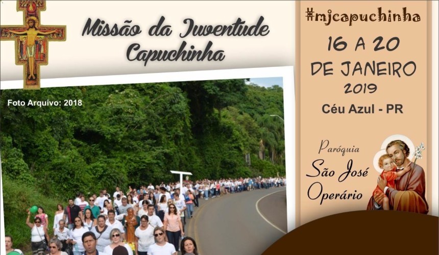 Jovens de Capitão irão participar da Missão da Juventude Capuchinha em Céu Azul