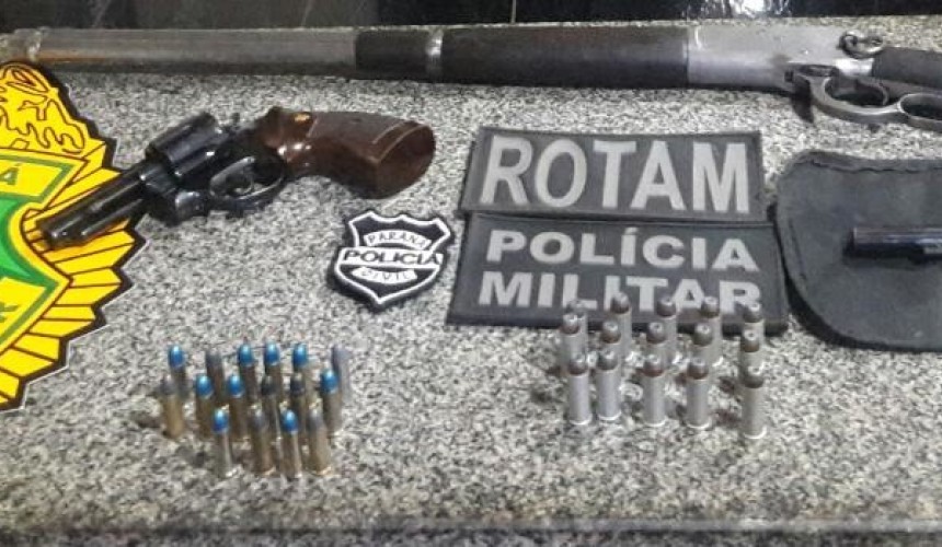 Quatro pessoas são detidas com armas e munições em Capitão