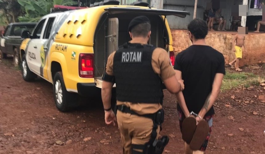 Foragido da justiça é preso pela ROTAM em área de invasão  em Capitão