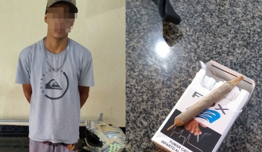 Usuário é preso com cigarro de maconha e tem motocicleta apreendida em Capitão