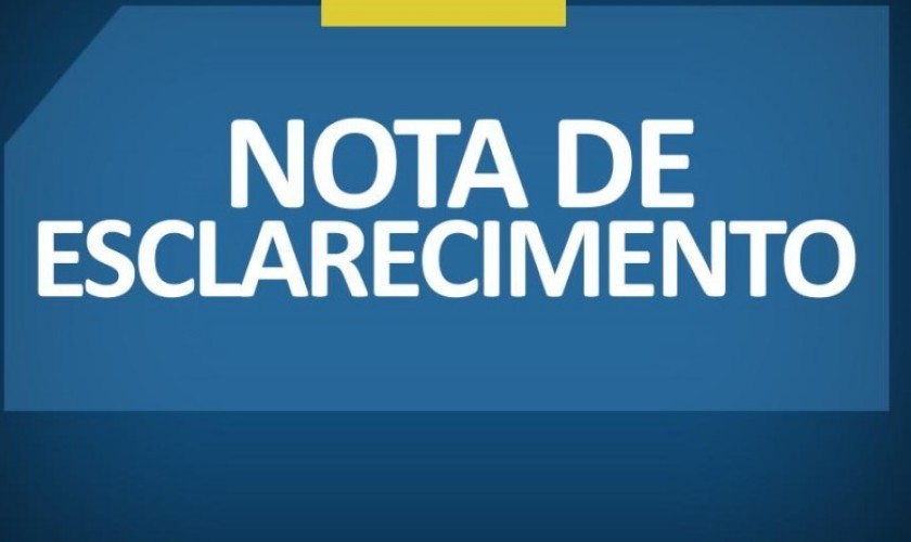 NOTA DE ESCLARECIMENTO