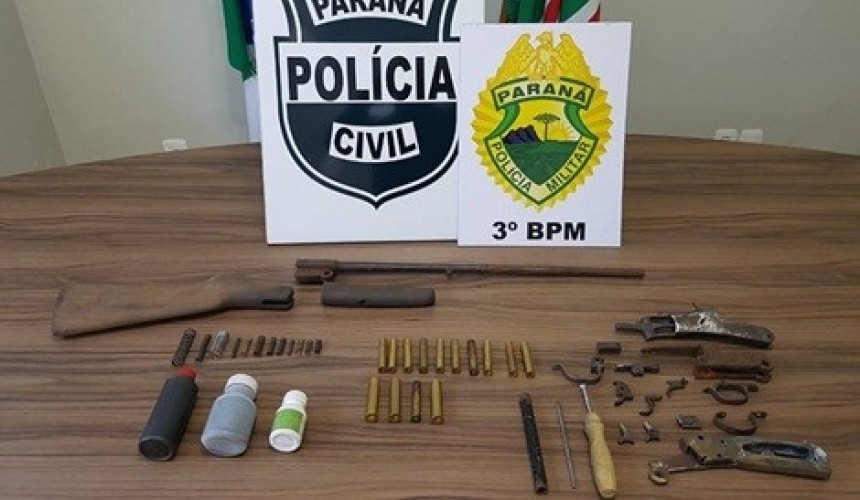 Polícia Civil apreende material em fábrica de armas de fogo clandestina