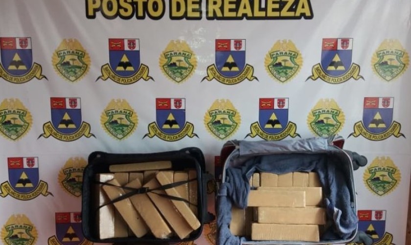 Polícia Rodoviária Estadual apreende mais de 24 kg de maconha em ônibus